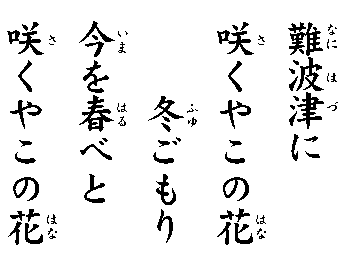 序歌 難波津に